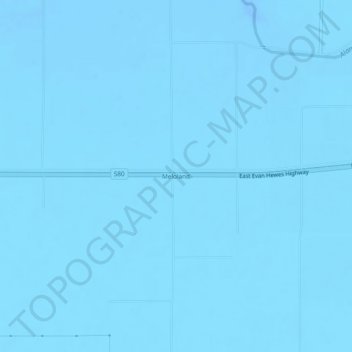 Mapa topográfico Meloland, altitude, relevo