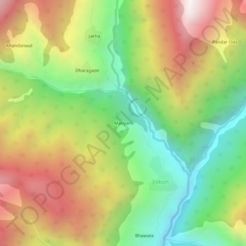 Mapa topográfico Matiyam, altitude, relevo