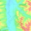 Mapa topográfico La Barrère, altitude, relevo