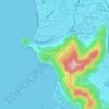 Mapa topográfico Batang Arau, altitude, relevo