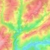Mapa topográfico Les Thermes, altitude, relevo