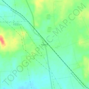 Mapa topográfico Singleton, altitude, relevo