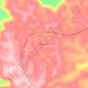 Mapa topográfico Chequitavo, altitude, relevo