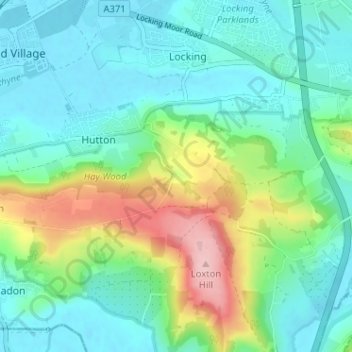 Mapa topográfico Upper Canada, altitude, relevo