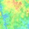 Mapa topográfico Les 4 Chemins de Kerisac, altitude, relevo