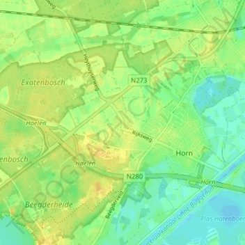 Mapa topográfico Heide, altitude, relevo