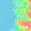 Mapa topográfico S'Archittu, altitude, relevo