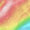 Mapa topográfico Les Cluds, altitude, relevo