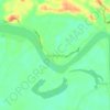 Mapa topográfico Buluh Kasab, altitude, relevo