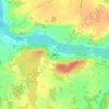 Mapa topográfico Challeau, altitude, relevo