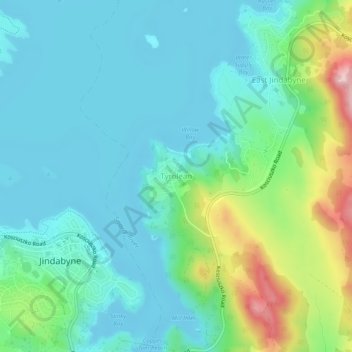 Mapa topográfico Tyrolean, altitude, relevo