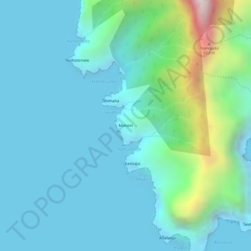 Mapa topográfico Maheni, altitude, relevo