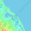 Mapa topográfico Batticaloa, altitude, relevo