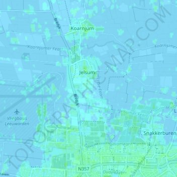Mapa topográfico Finsterbuorren, altitude, relevo