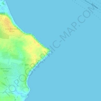 Mapa topográfico Greenore Point, altitude, relevo