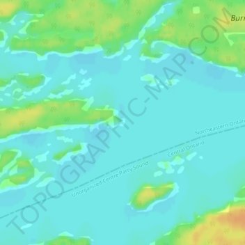 Mapa topográfico Windy Point, altitude, relevo