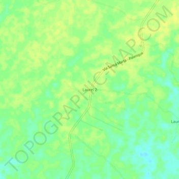 Mapa topográfico Laurel 2, altitude, relevo