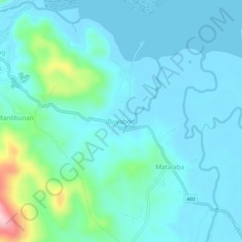 Mapa topográfico Buyabod, altitude, relevo