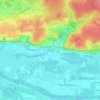 Mapa topográfico Les Loges, altitude, relevo