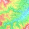 Mapa topográfico Le Charachon, altitude, relevo
