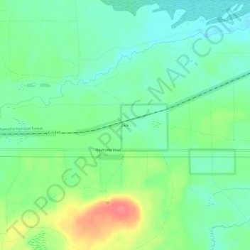 Mapa topográfico Dick, altitude, relevo