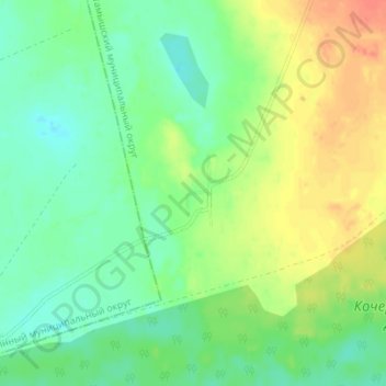 Mapa topográfico Борок, altitude, relevo