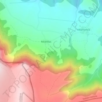 Mapa topográfico Lavizán, altitude, relevo