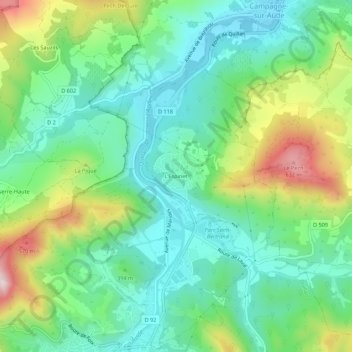 Mapa topográfico L'Espinet, altitude, relevo