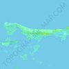Mapa topográfico Cayo Santa María, altitude, relevo
