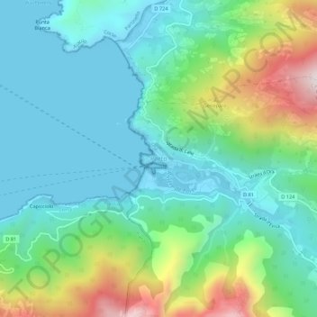 Mapa topográfico Porto, altitude, relevo