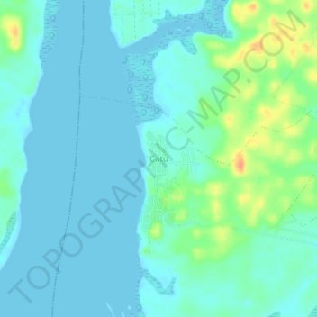 Mapa topográfico Catu, altitude, relevo
