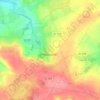 Mapa topográfico La Févrie, altitude, relevo