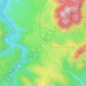 Mapa topográfico Mahagnao, altitude, relevo