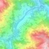 Mapa topográfico Saltino, altitude, relevo