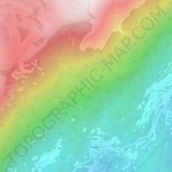 Mapa topográfico Borian, altitude, relevo