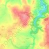Mapa topográfico Croix Cadio, altitude, relevo