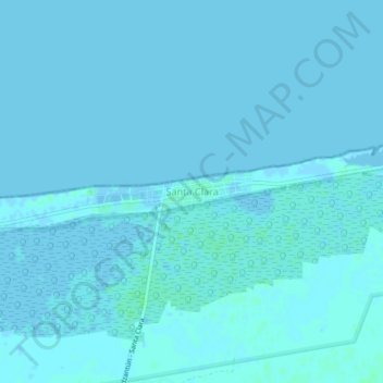 Mapa topográfico Santa Clara, altitude, relevo