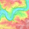 Mapa topográfico Züttlingen, altitude, relevo