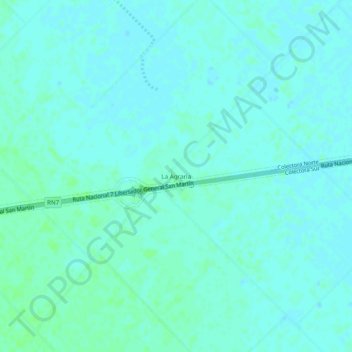Mapa topográfico La Agraria, altitude, relevo