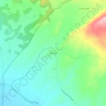Mapa topográfico Sofuentes, altitude, relevo