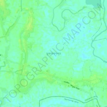 Mapa topográfico Muzaffarpur, altitude, relevo