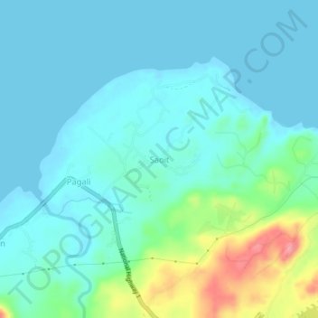 Mapa topográfico Saoit, altitude, relevo
