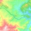 Mapa topográfico Cibokor, altitude, relevo