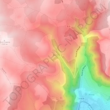 Mapa topográfico Paros, altitude, relevo