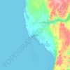 Mapa topográfico Toliara, altitude, relevo