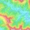 Mapa topográfico Tribogna, altitude, relevo