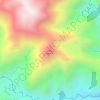 Mapa topográfico Mount Lingguhob, altitude, relevo