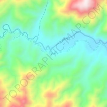 Mapa topográfico Baha, altitude, relevo