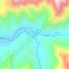 Mapa topográfico Los Queñes, altitude, relevo