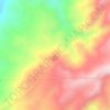 Mapa topográfico Monte Negro, altitude, relevo